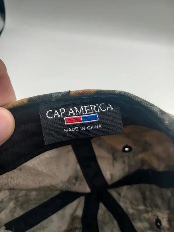 Casquette Vintage Cap America Orange Motif Camo - photo numéro 7