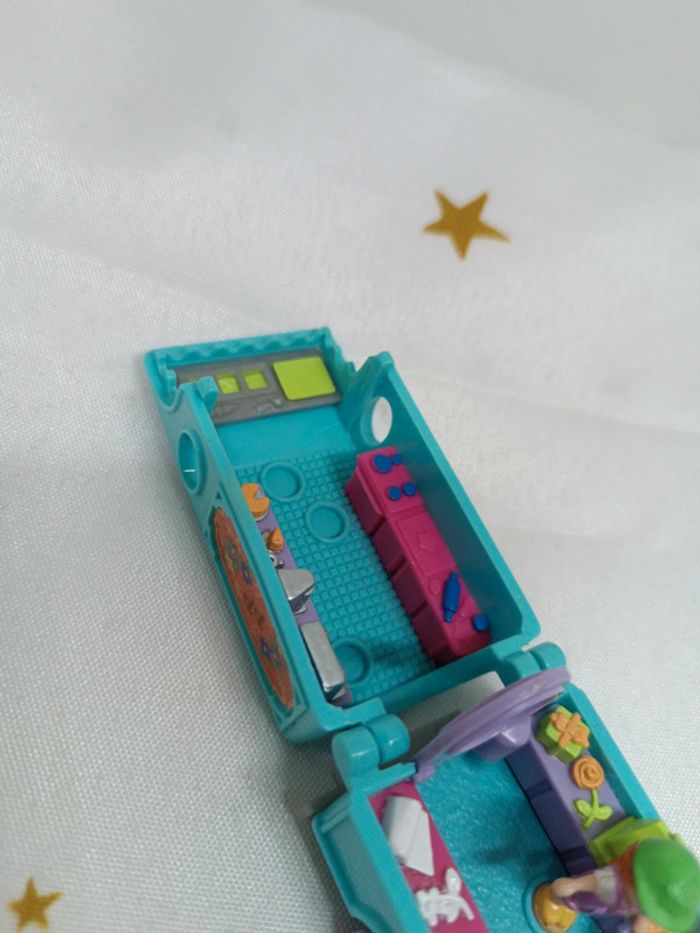 1996 Polly pocket bluebird flower fleur camion bleu on go fleuriste café cafe vintage mini miniature - photo numéro 4