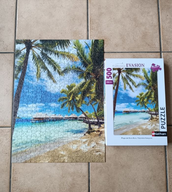 Puzzle 500 pièces plage et Cocotiers - photo numéro 3