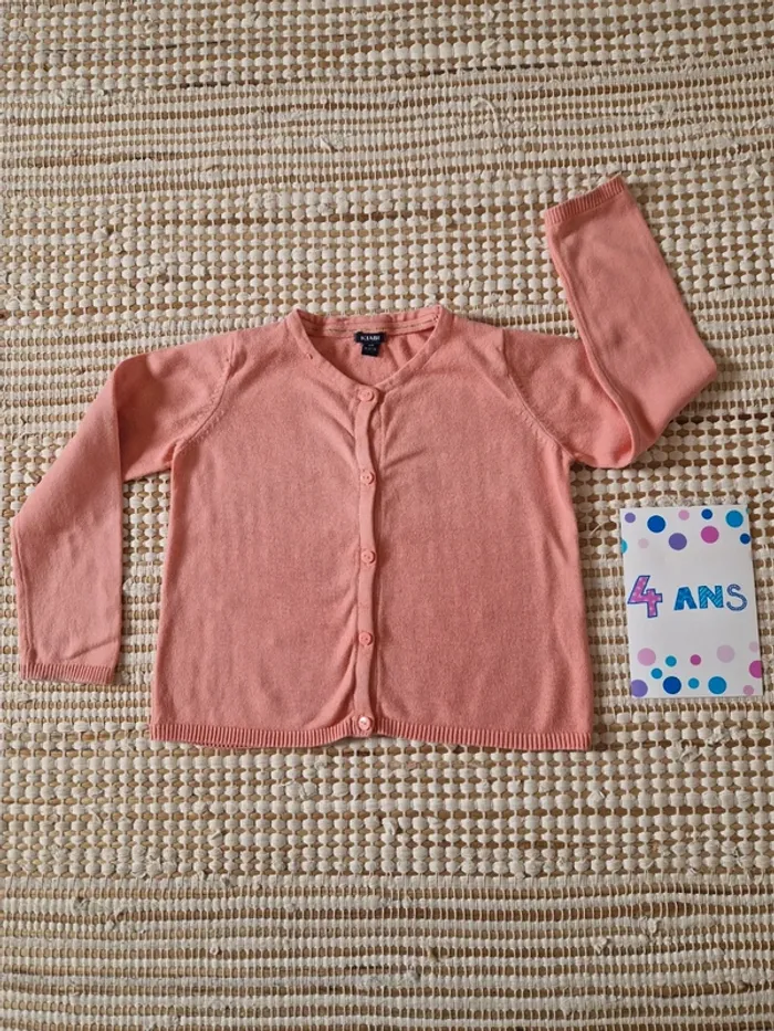 Gilet rose corail KIABI 4 ans - photo numéro 2