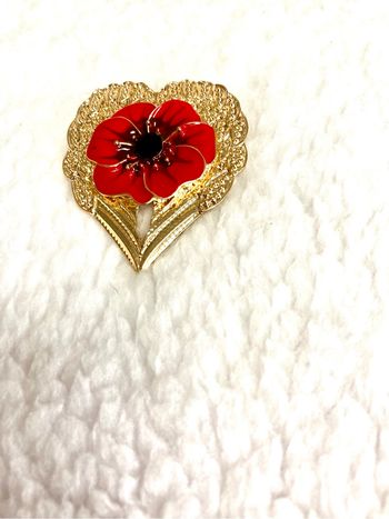 Broche élégante coquelicot