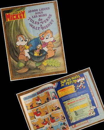 Ancien journal de Mickey avec dépliant jeu Pépito N°1338 Année 1978 vintage