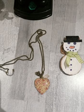 Collier sautoir cœur vintage 📿