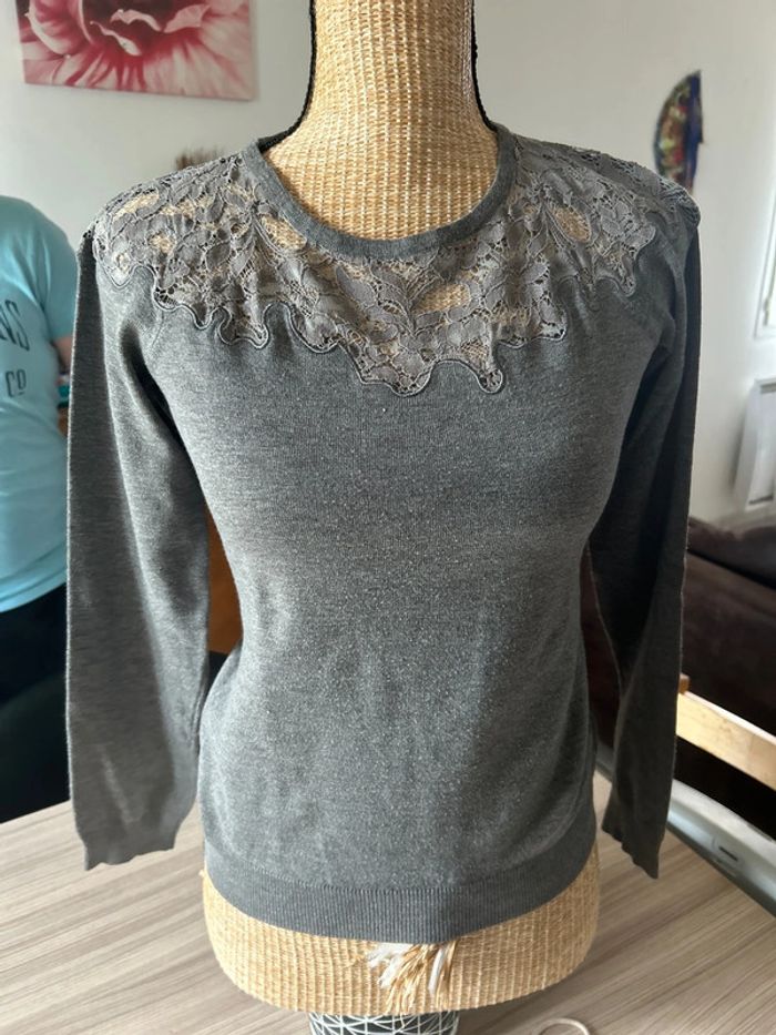 Blouse dentelle au col la redoute 34/36