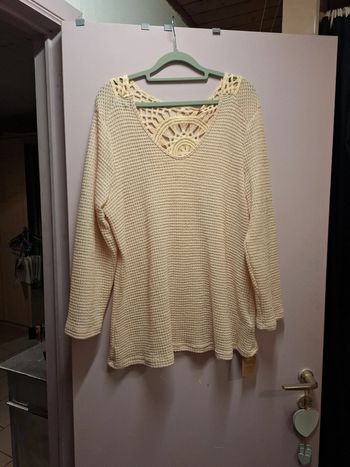 Pull fin femme rose saumon