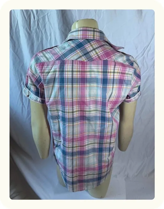 Chemise manches courtes carreaux Homme Diesel Taille M - photo numéro 3