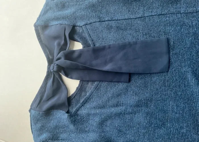Haut bleu pailleté manches longues Breal - photo numéro 6