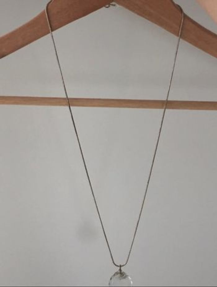 Collier sautoir gros pendentif transparent - photo numéro 5