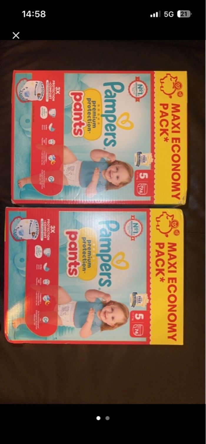 Lot de 3 couches Pampers