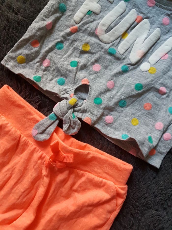 Ensemble short tee-shirt 12 mois - photo numéro 2