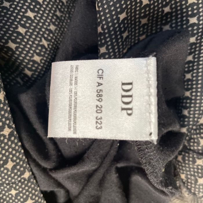 Jupe noire à volants DDP Taille L imprimé graphique doublée made in France V057 - photo numéro 9