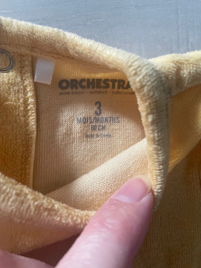 Lot de 2 pyjamas Orchestra taille 3 mois 60cm - photo numéro 5