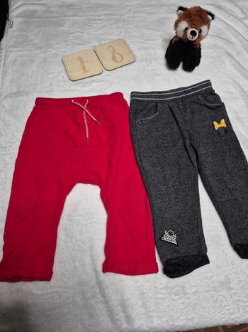 Lot 2 bas de jogging 18mois