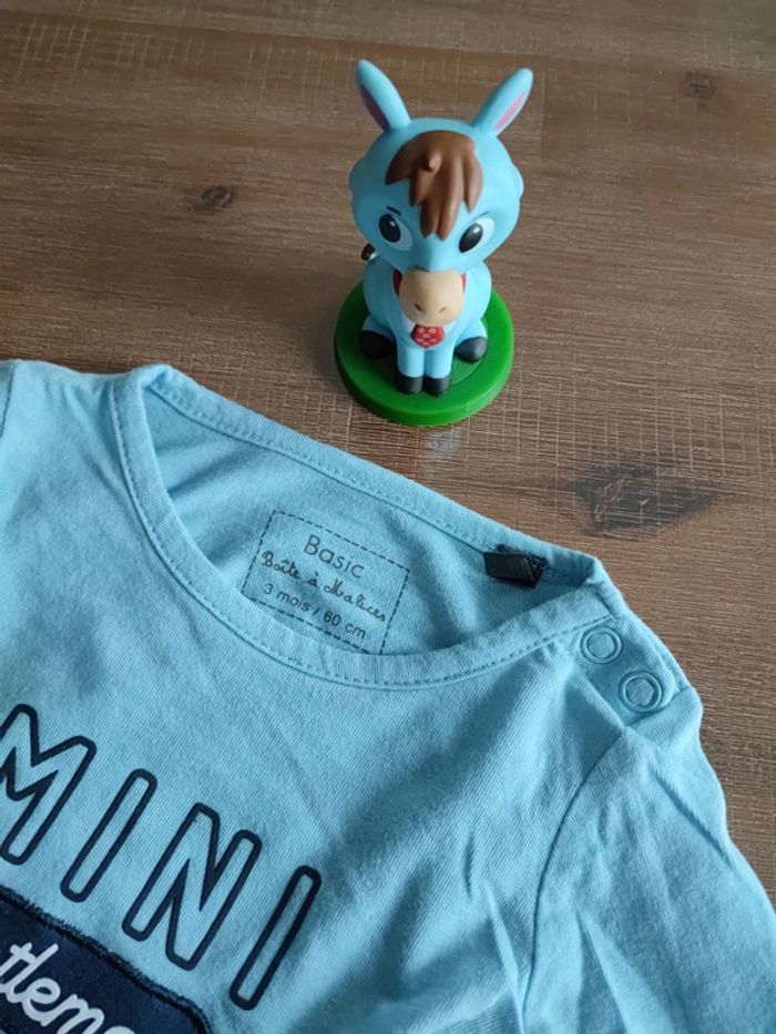 Tee shirt bleu manches longues - photo numéro 4