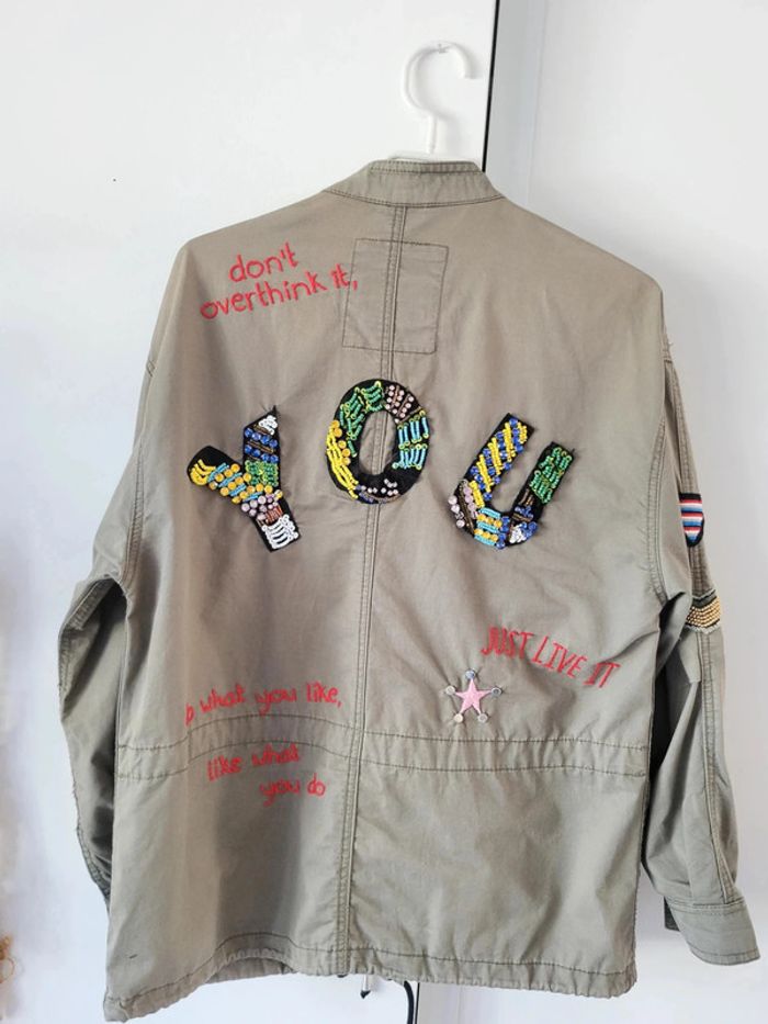 Veste Militaire Femme Bershka – Taille S – Très Bon État - photo numéro 4