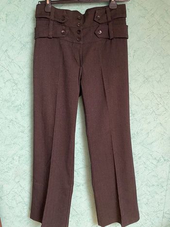 Pantalon large taille haute