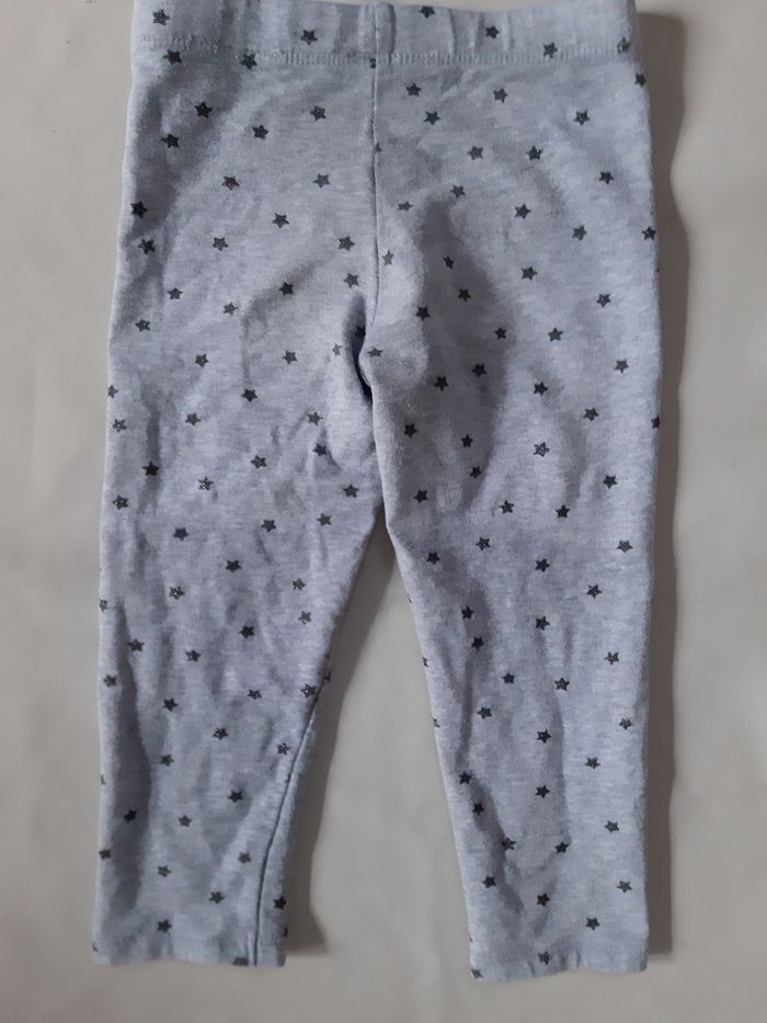legging chaud doublé hiver fille (gris avec étoiles) - Kiabi - 3 ans - photo numéro 4