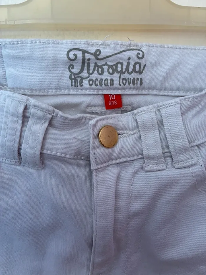 Jeans slim blanc, 10 ans, Tissaia. - photo numéro 7