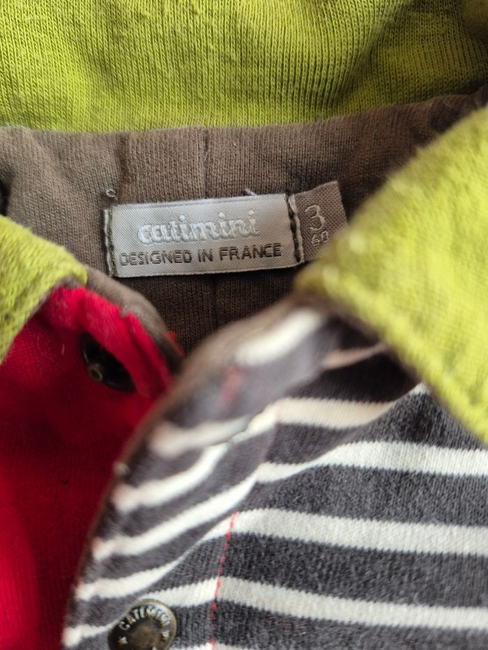 Ensemble Catimini 3 mois – grenouillère + gilet (mixte fille/garçon) - photo numéro 2