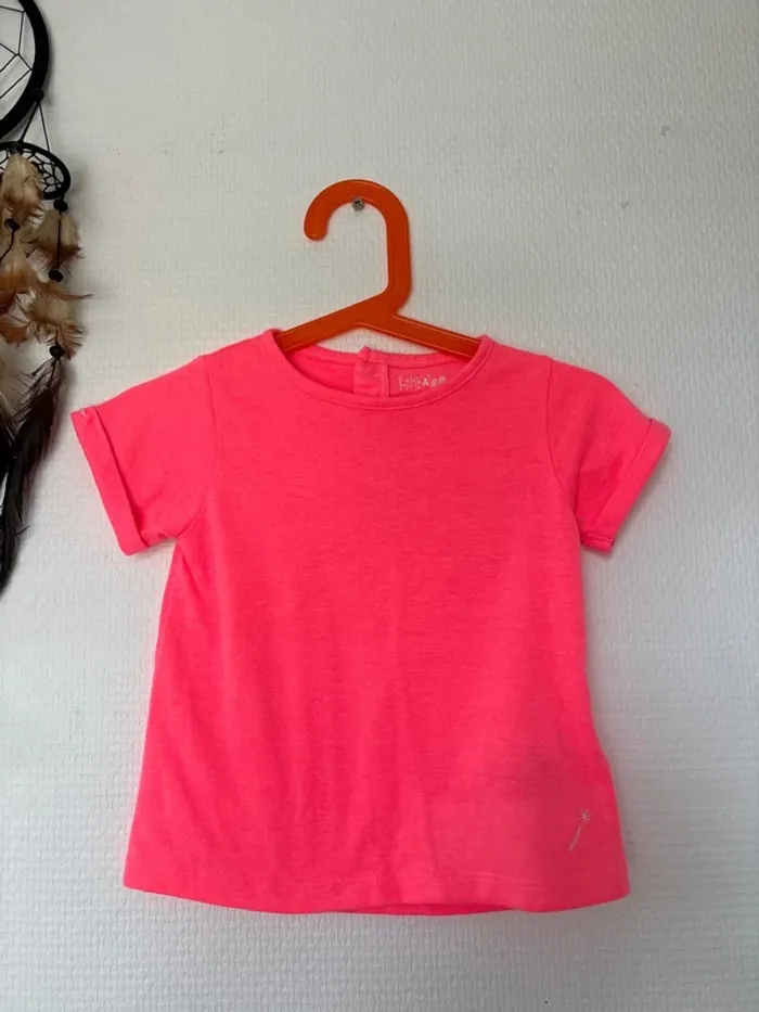 T-shirt fluo rose Kimbaloo