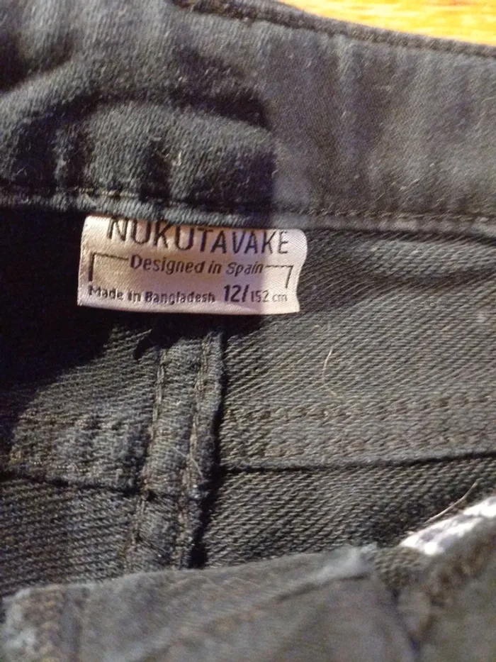 Jeans skinny noir 12 ans taille réglable - photo numéro 3