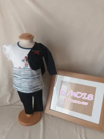 Ensemble 3 pièces thème Minnie Disney Baby fille 6 mois