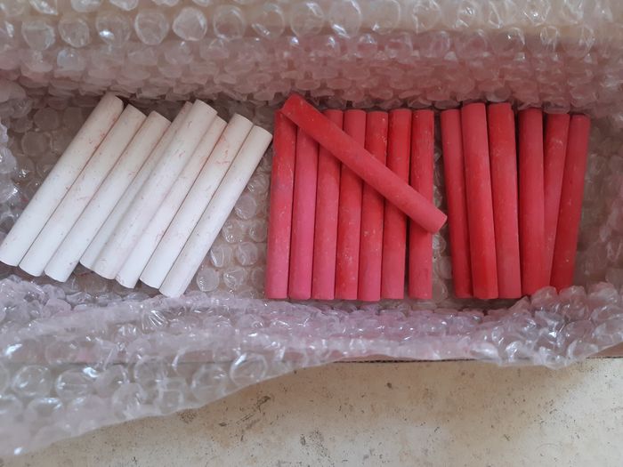Lot de 24 craies rouges/blanches Maped