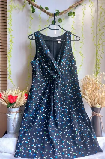 Robe d'été J.Crew – Taille 6 – Noir Imprimé – État : Excellent