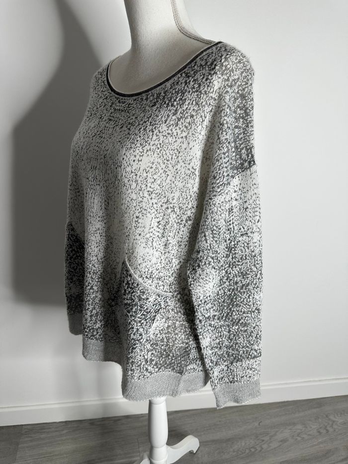 Pull moucheté gris et argenté Eva Kayan T44 XXL - photo numéro 5