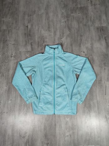 Veste Polaire Columbia Bleu Clair Logo Brodé Taille S Femme
