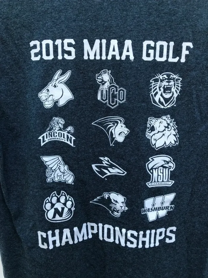 Gildan grey T-shirt MIAA 2015 Golf Championship USA Mens S - photo numéro 6