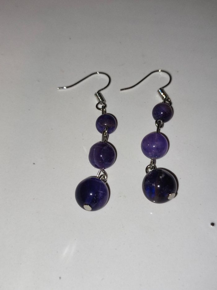 Boucle d'oreille Améthyste