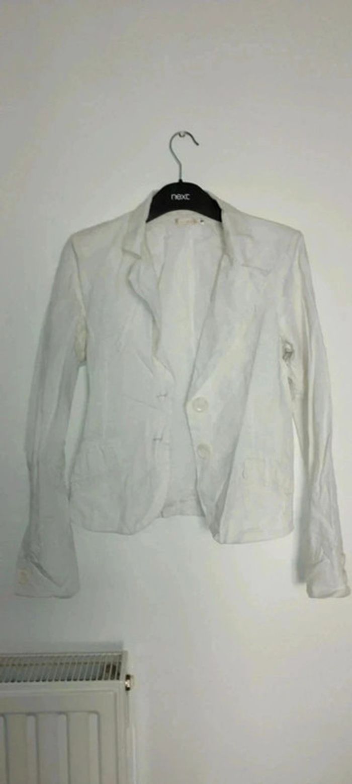 Veste tailleur blanche - photo numéro 6