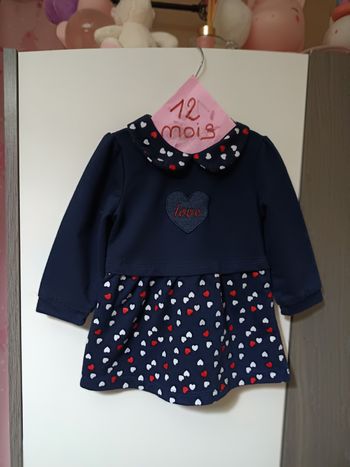 Robe sweat coeurs 12 mois 