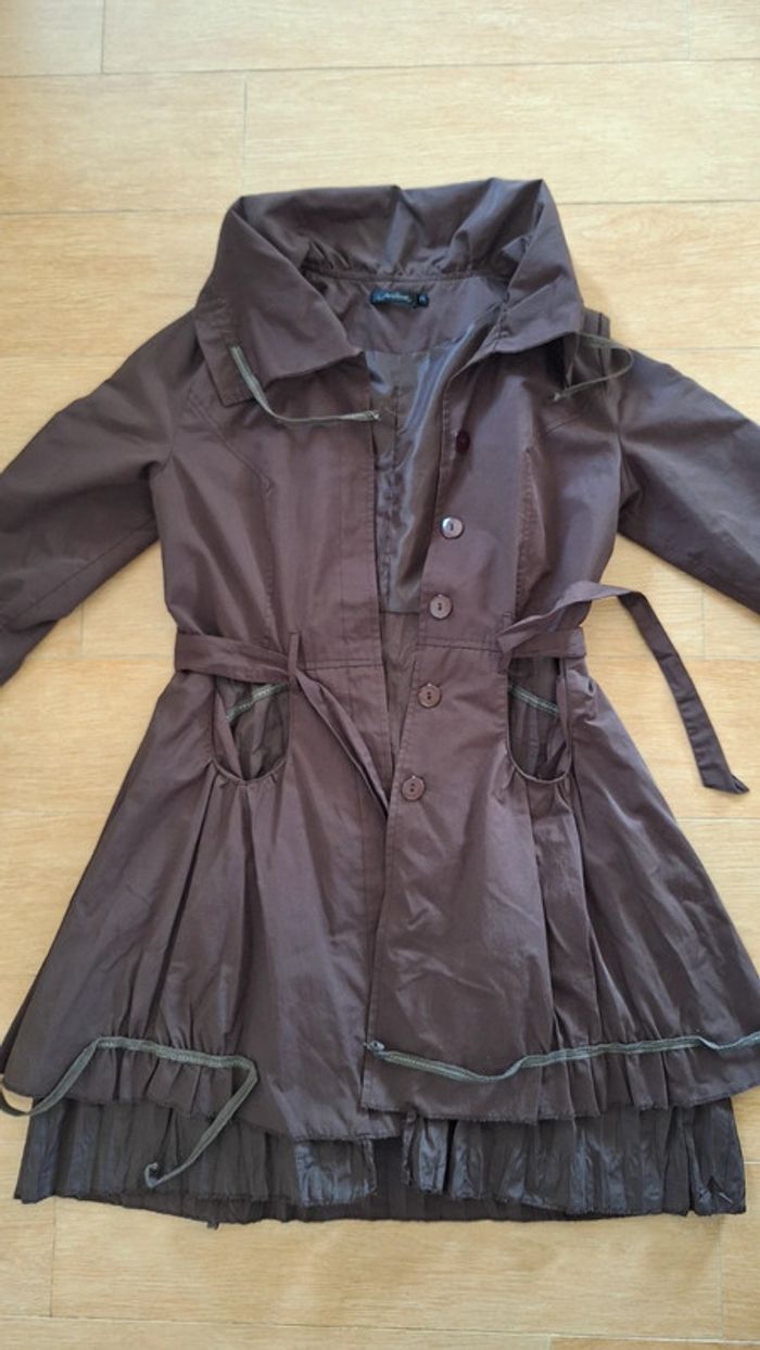 Trench long marron taille 1 Areline - photo numéro 4