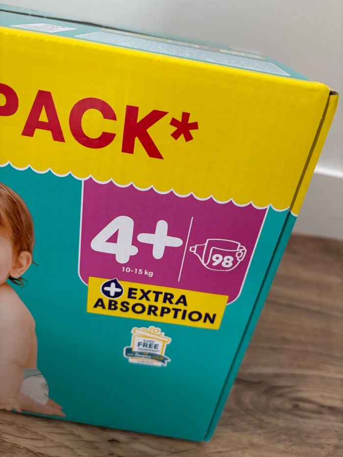 98 couches Pampers baby dry taille 4+ - photo numéro 2