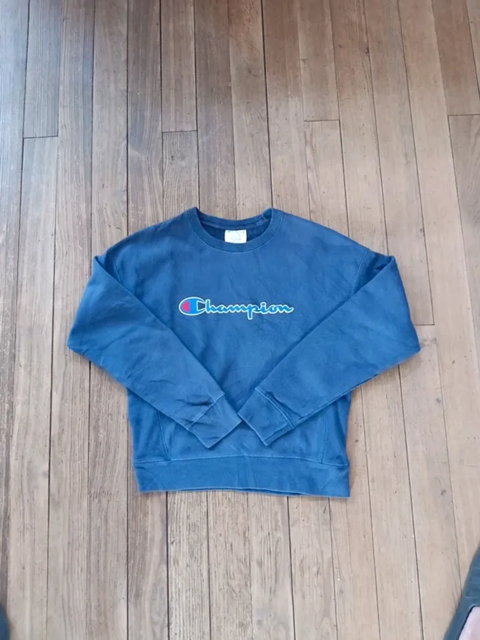 Sweat Vintage champion bleu M