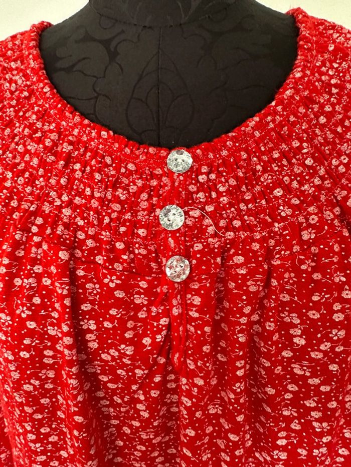 Blouse rouge légère - photo numéro 2