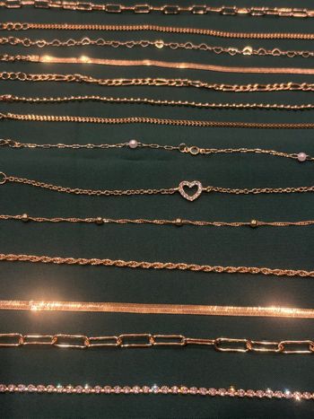 Bracelets doré  poignets et chevilles femme 