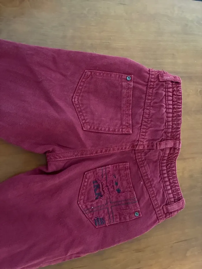 Jeans ikks bordeaux 3 ans - photo numéro 4