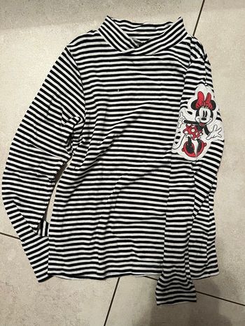 Pull col roulé rayé minnie