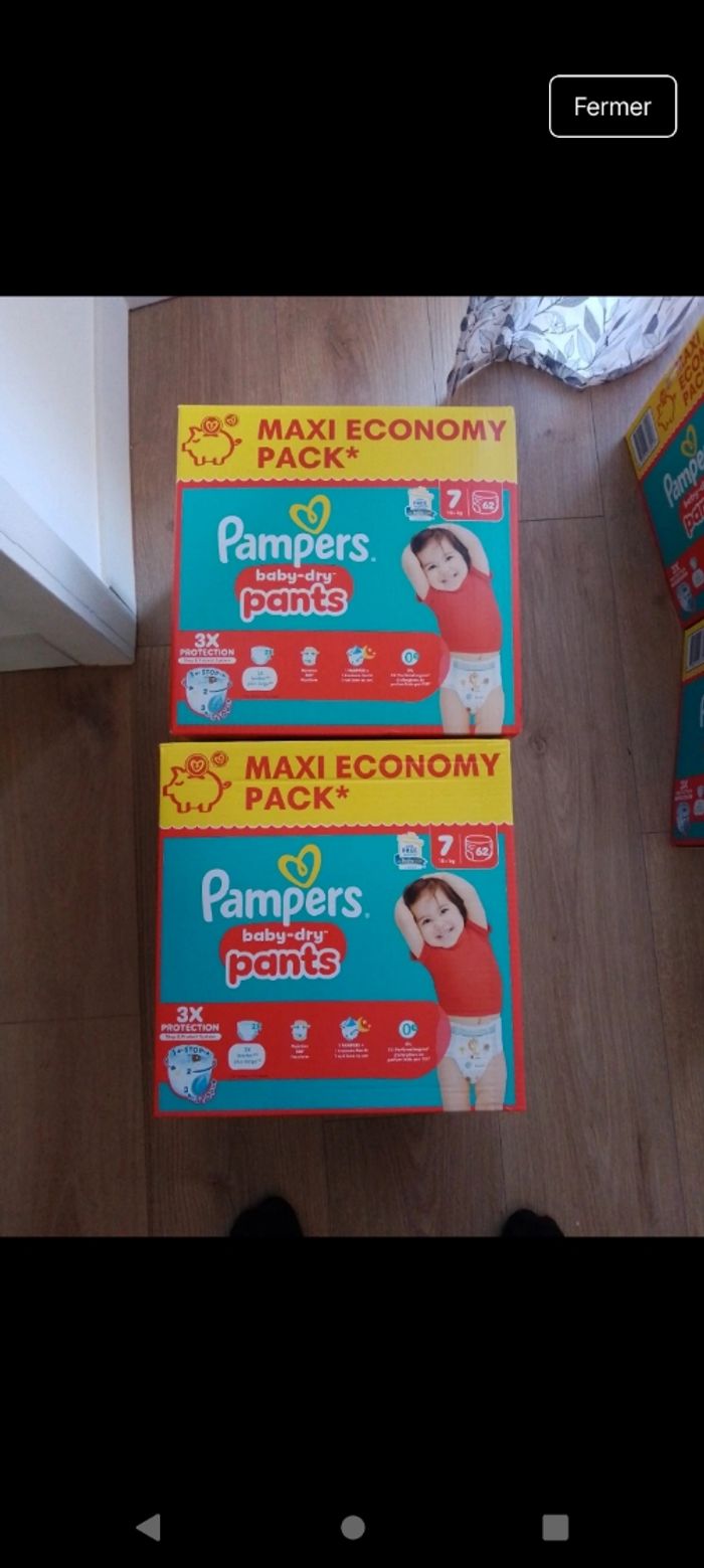 Pack de couches Pampers pants taille 7 culottes