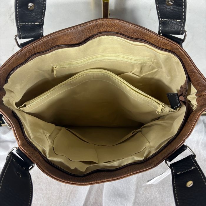 Grand sac à main marron et noir pratique & chic - photo numéro 5