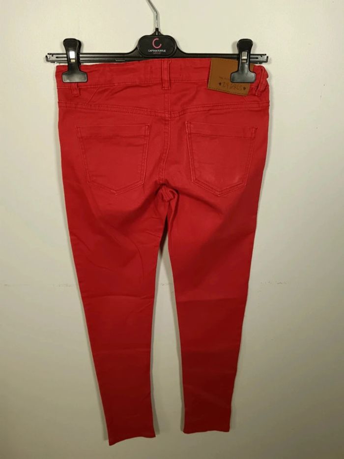 C13 jeans rouge ZY girl 11-12ans - photo numéro 2