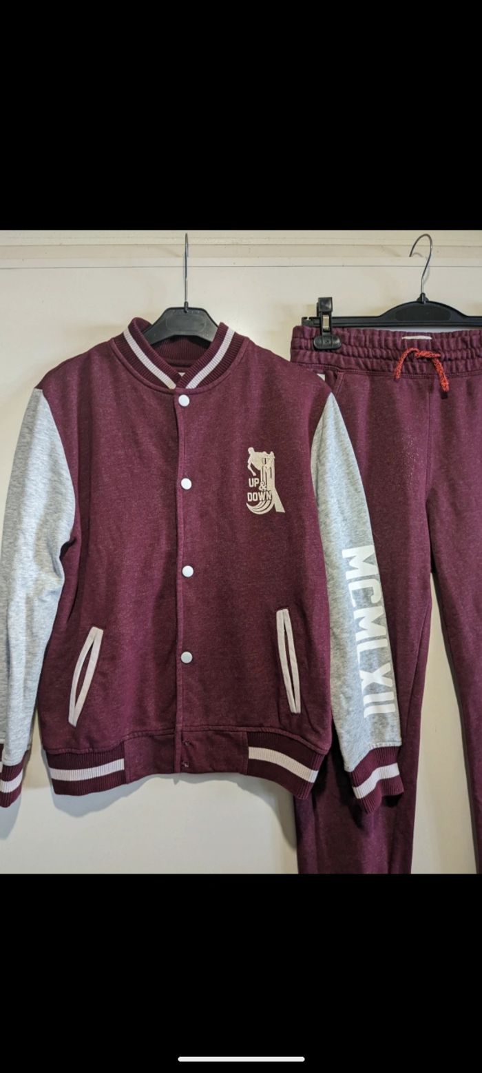 Bel ensemble jogging bordeaux Zara boys. Taille 12 ans. - photo numéro 2