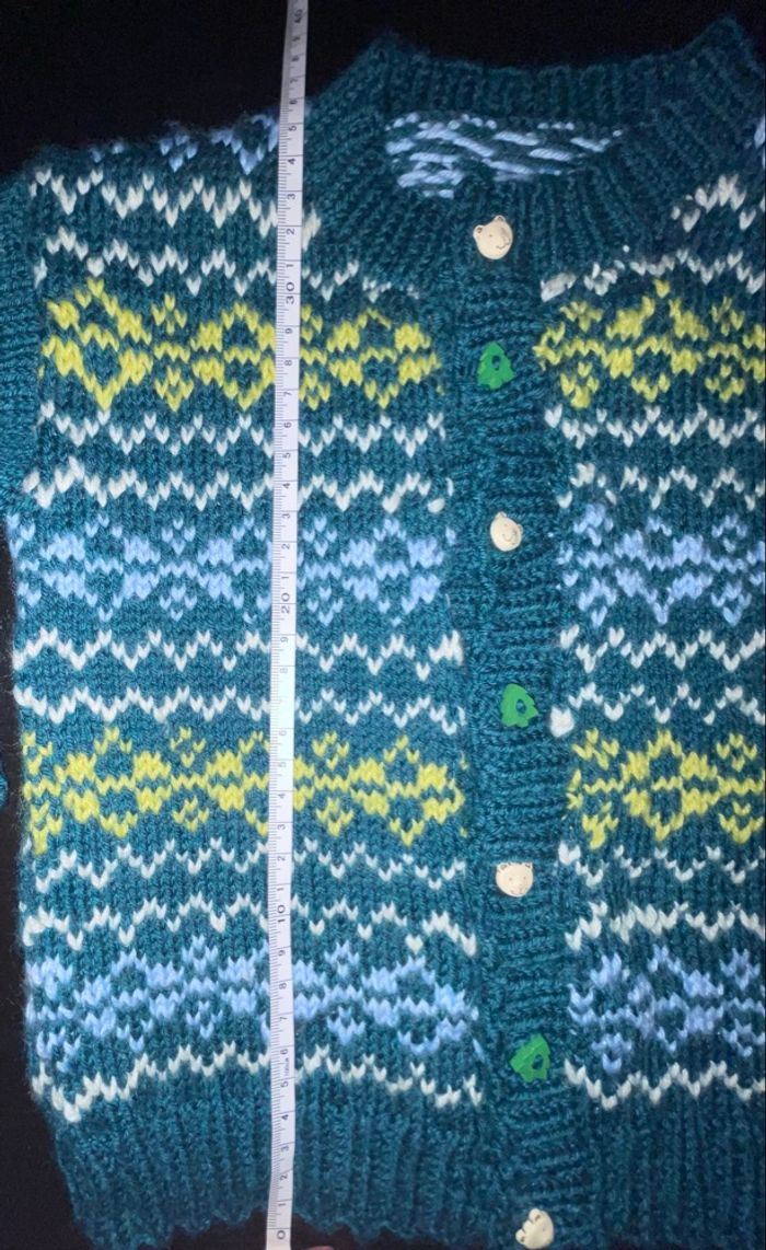 Gilet de Noël tricoté main - photo numéro 5