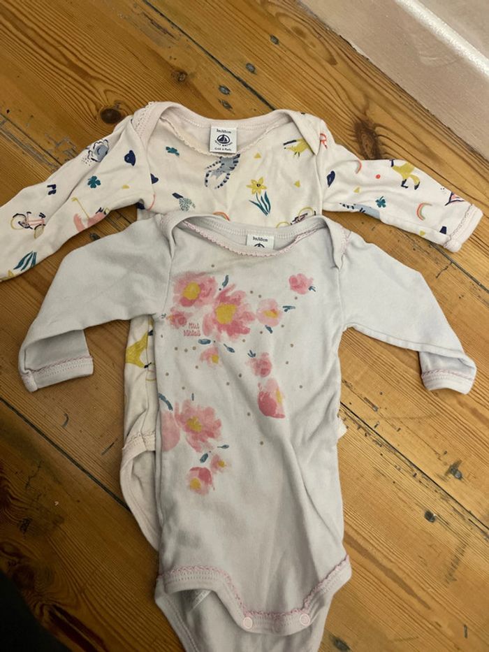 Lot de 2 bodies petit bateau 3 mois