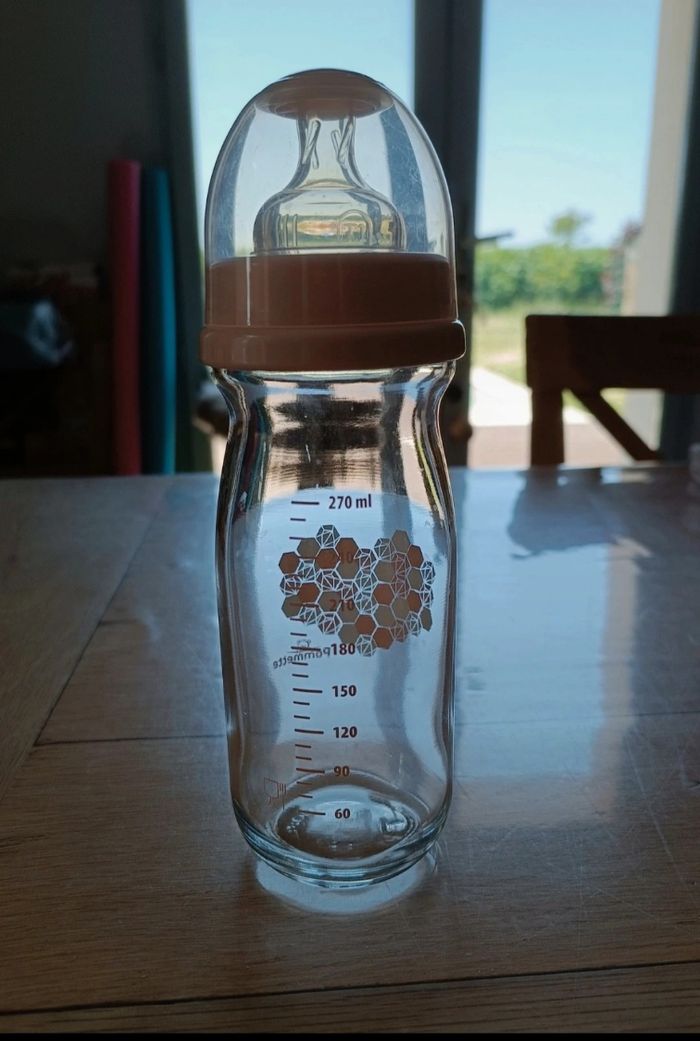 Biberon en verre 270ml T1 "Pommette" - photo numéro 2