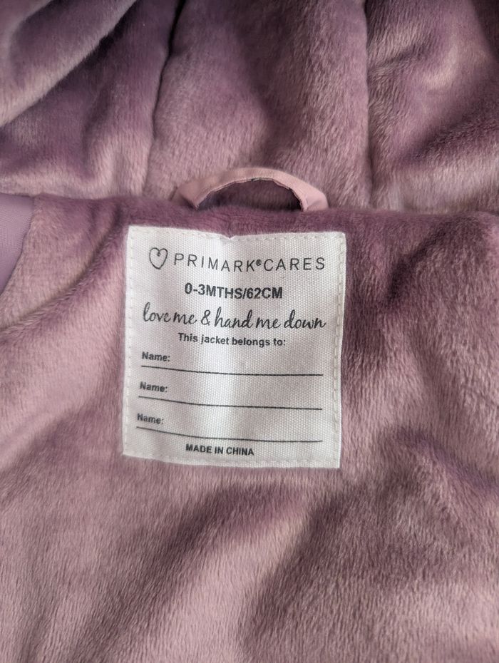 Manteau mauve 3 mois - photo numéro 2