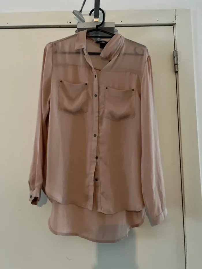 Chemise rose clair taille 34 h& m